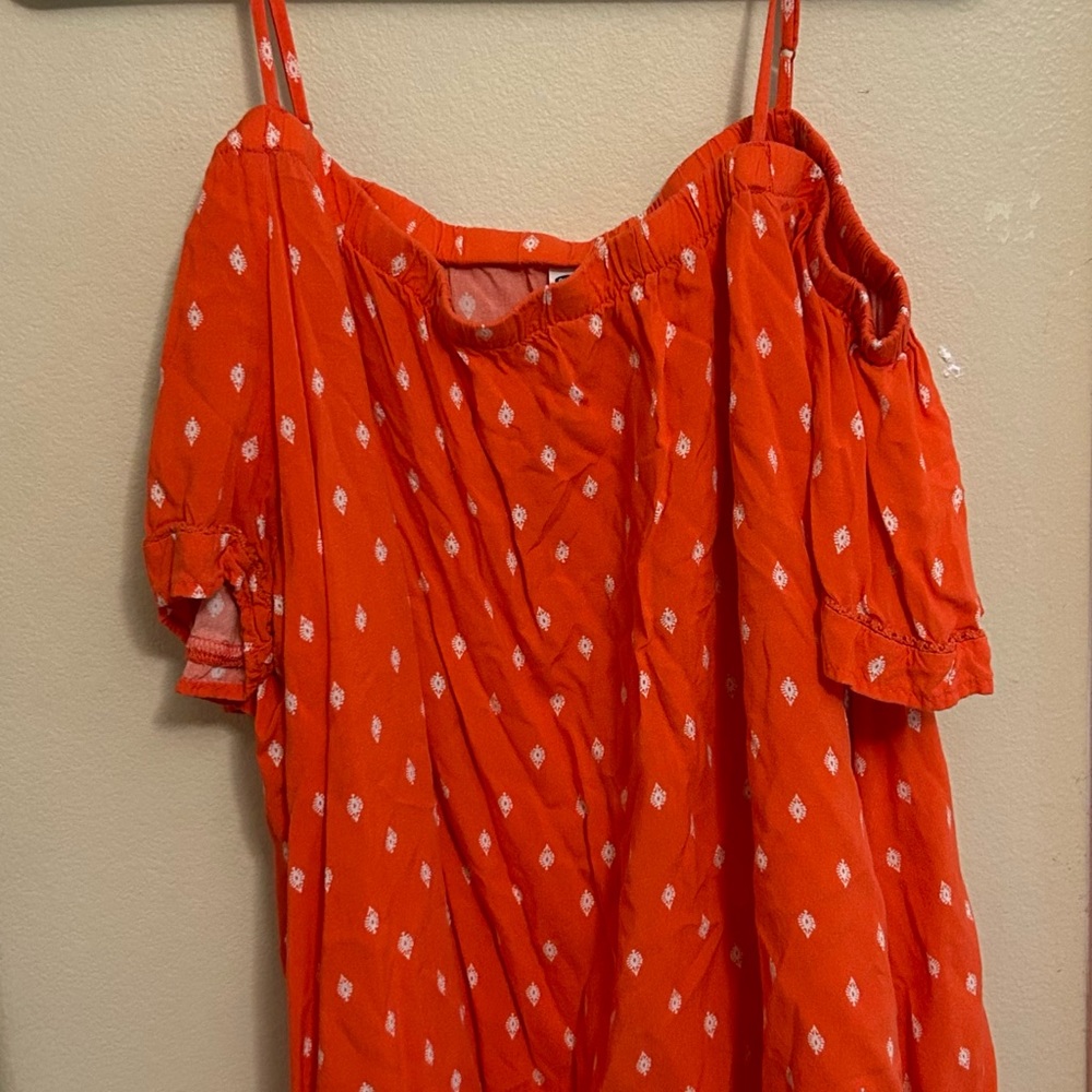Orange Women's Off-the-Shoulder Blouse